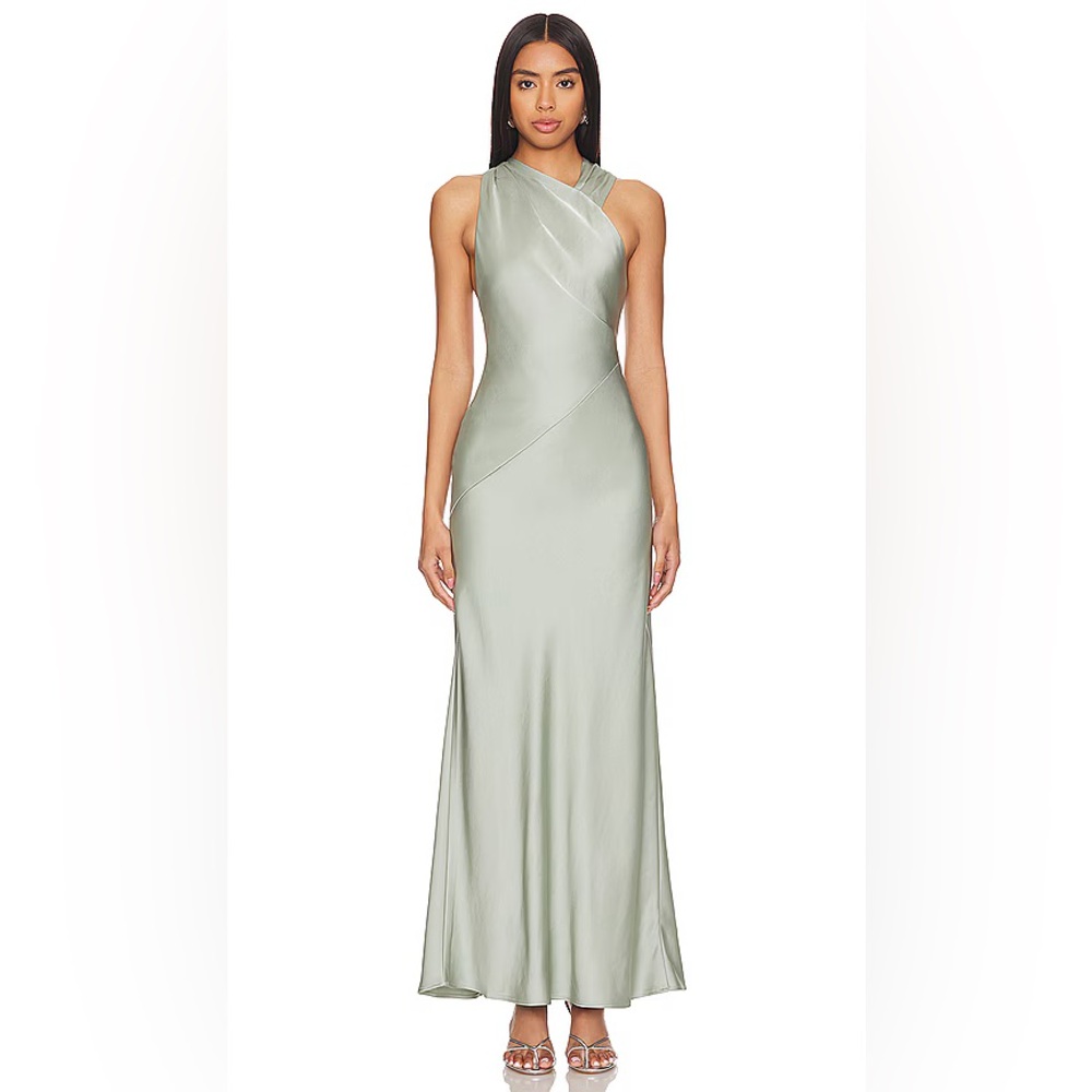 Significant Other Annabel One Shoulder Sage Dress